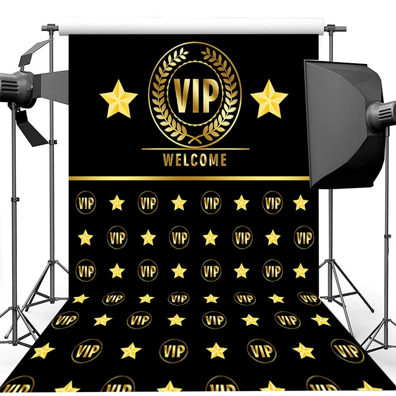 Neoback Arriere Plan Pour Photographie Vip Anniversaire Toile De Fond Avec Etoile Doree Arriere Plan Pour Photographie De Fete Joyeux Anniversaire Banniere Aliexpress