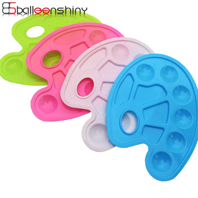 

BalleenShiny Drawing Tray Color Palette Art Paint Plastic New Painting Pallet Children Lovely Graffiti Watercolour Art Supplies