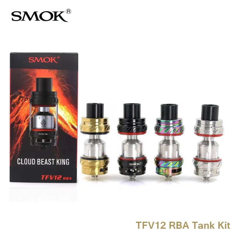 

100% Original Smok TFV12 RBA Tank 6ml Atomizer with V12-RBA V12 RBA-T Leak Proof Design Atomizer Electronic Cigarette Atomizer
