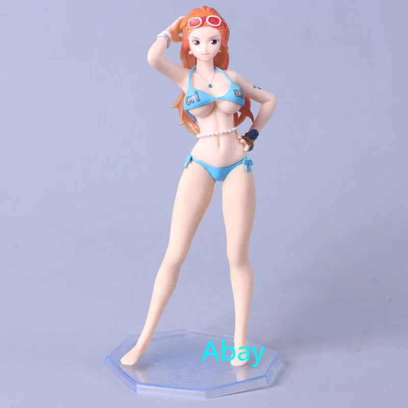 One Piece Nami Portrait of Pirates Sexy Figures The straw hat Decoration Swimsuit Ver. PVC Action Figure Toy 16CM BOX J3 | Игрушки и