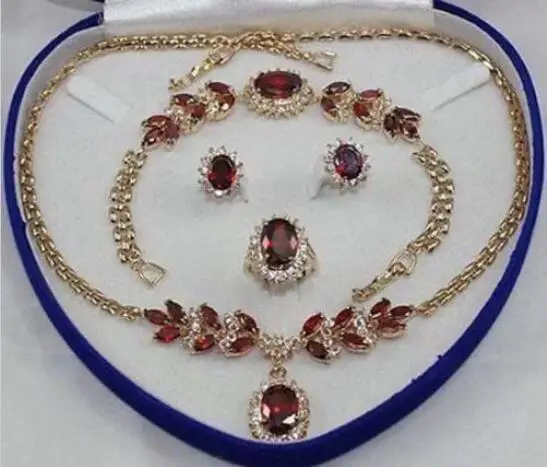 

Free Shipping >>Bridal Fashion Jewellery Women's Set Necklace Earring Ring Bracelet