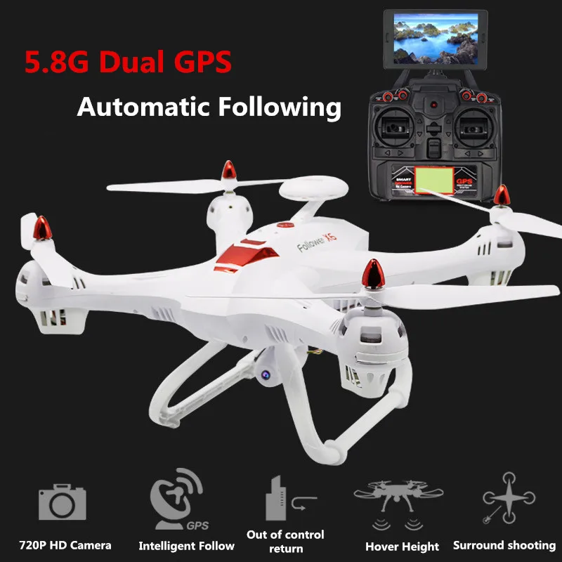 New 5G GPS Smart Follow Me Racing RC Drone X183 1080P 720P Camera Surround Flying Auto Follow WIFI FPV RC Quadcopter vs X8PRO