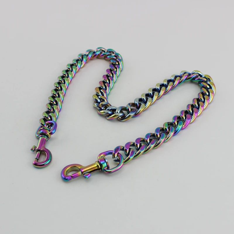 1 piece 13mm Anodized Iridescent rainbow aluminium chain for women bags purse wallets long strap chain chains