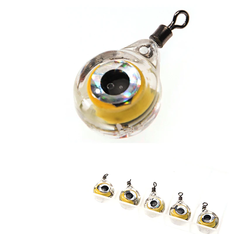 5Pcs/Bag LED Underwater Eye Shape Fishing 3D Eye Fish Lure Light