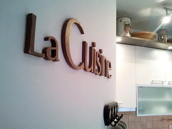 Wall decoration signage La Cuisine sign- French kitchen decor-PVC letters- Home decor