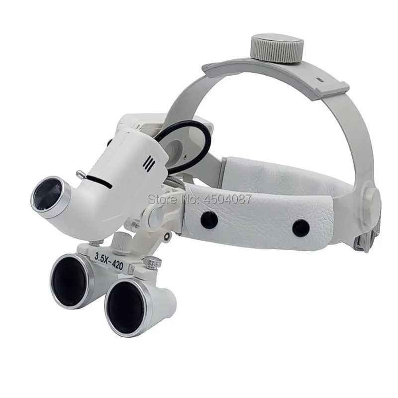 

High Brightness Wireless 5W LEDMedical Headlamp with 3.5X Medical Magnifier Loupes Medical Surgery Dental Headlight Loupes Set