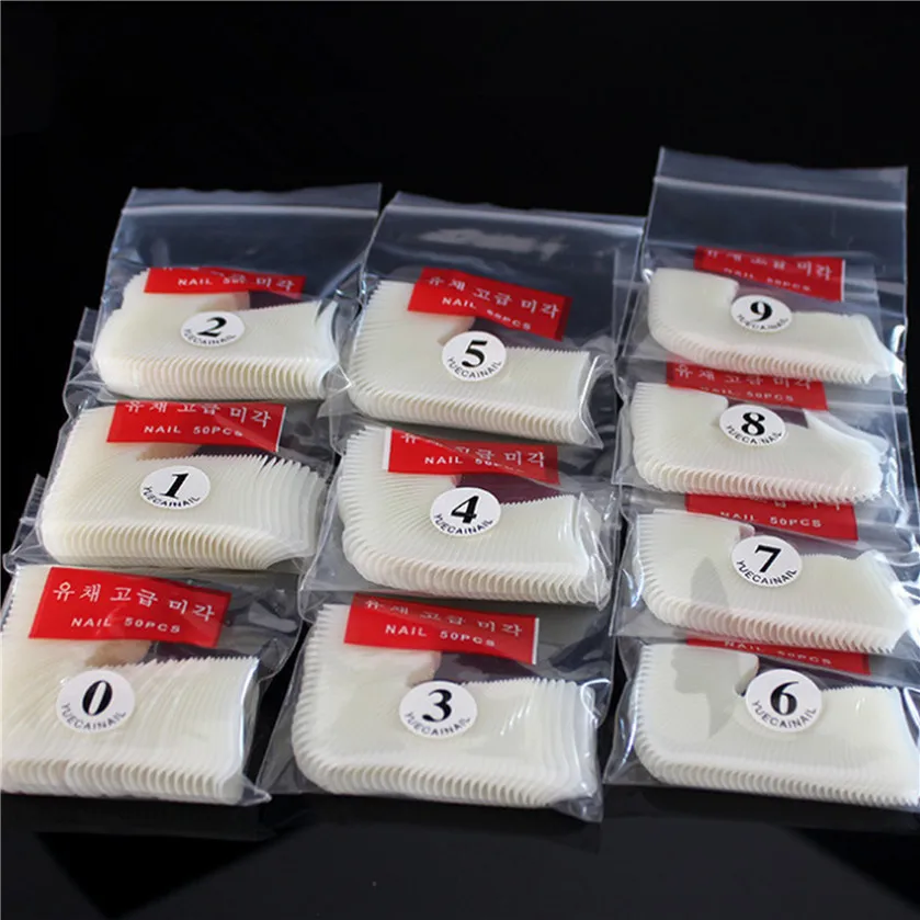 

500 pcs crylic False Fake Nail Art Fingernail Full Nail Tips Clear Nails Art Tips Party Nails Decoration Manicure Tools