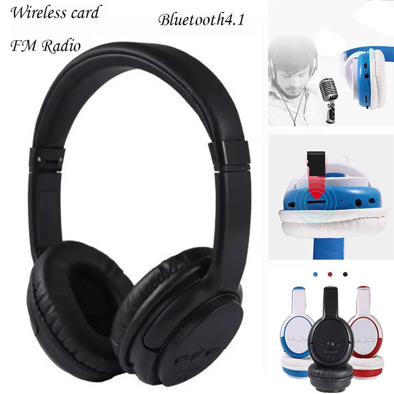 3 цвета беспроводные наушники Bluetooth 4,1 гарнитура шумоподавление наушники с микрофоном Поддержка TF карты fm-радио 30NT29