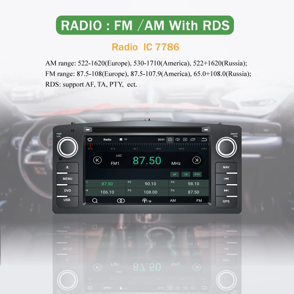 Cheap Bonroad 2 Din Car Multimedia Player For Corolla E120 BYD F3 Video GPS Wifi Radio 4G  MP3 Touch Screen 1