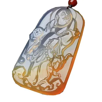 

Koraba Fine Jewelry Agate Boutique Crafted Handmade Buddha Square Pendant Bringing Wealth and Good Luck Pendant Necklace