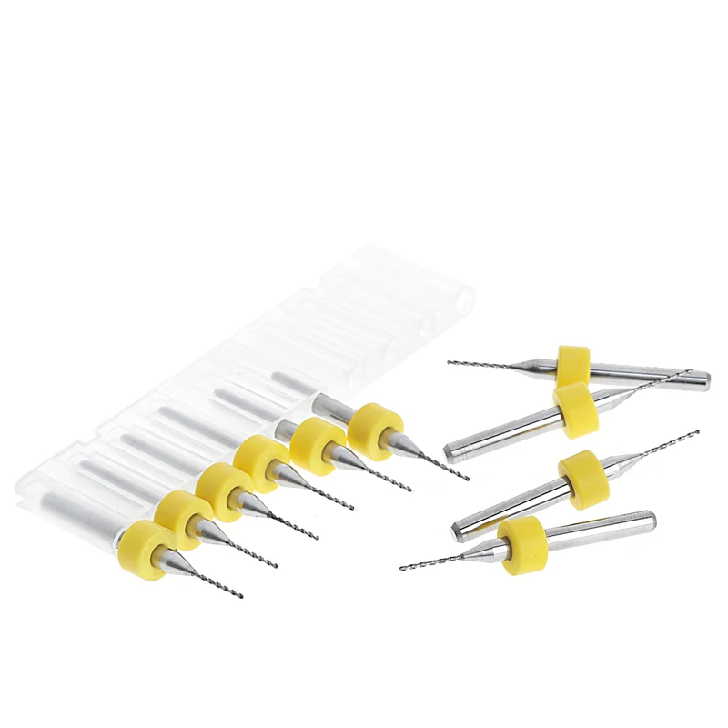 

10 Pcs 0.7mm Carbide PCB Drill Bits CNC Drilling Bit Set Woodworking Tool