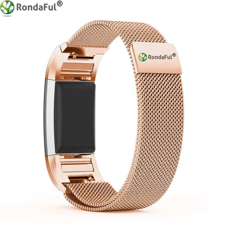 

Rondaful Replacement Wrist Strap for Fitbit Charge 2 Band Magnetic Milanese Stainless Steel Bracelet for Fitbit Charge 2 Strap