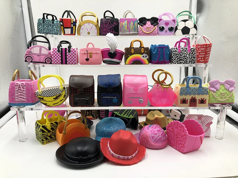 

1/10/30Pcs original lol dolls bags and hats toys for lol dolls more styles lol dolls accessories lil sister dolls accessories