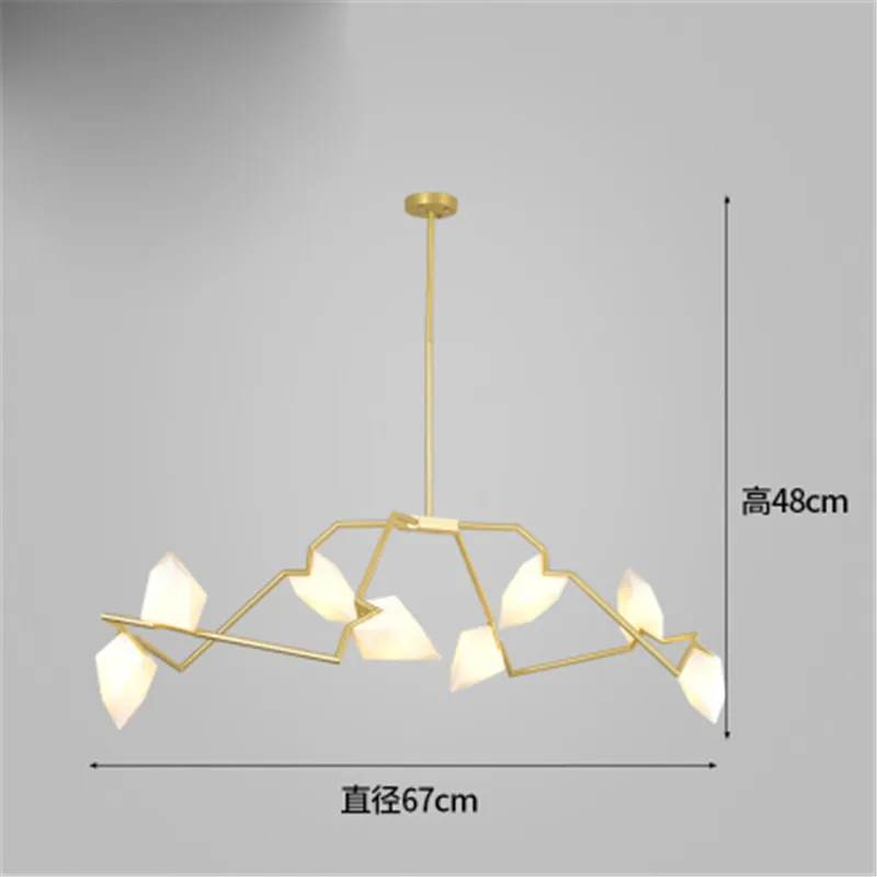 Nordic Lighting Designer Net Red Chandelier Modern Living Room Lamp Chandeliers Restaurant Clothing Store Peach Suspenaion Light