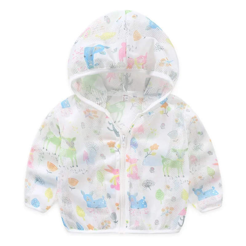 COOTELILI Summer Long Sleeve Kids Girls Jacket Breathable Outerwear Coats Boys Kids Baby Windbreaker Hooded Children Clothing (9)