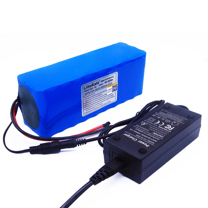 LiitoKala электрический велосипед литий-ионный аккумулятор 18650 6000mAh 10S3P 36v 6ah большой емкости аккумулятор bms 42V набор зарядного устройства