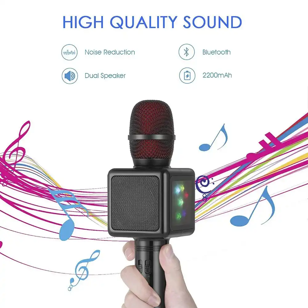 karaoke microphone with built in speaker