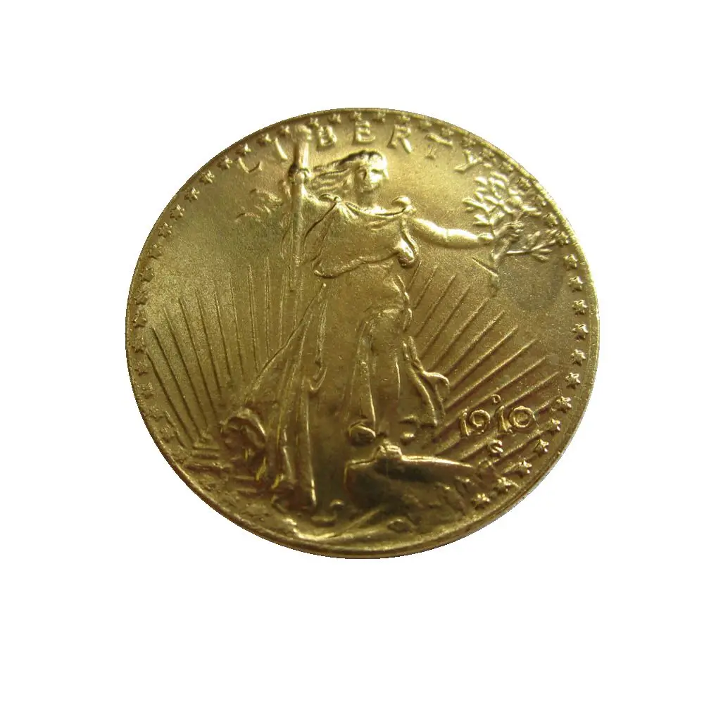 1910-D Дата 1908 1908-D 1908-S 1909 1909-D 1909-S 1910 1910-D США$20 Saint Gaudens копия монет - Цвет: 1910-D