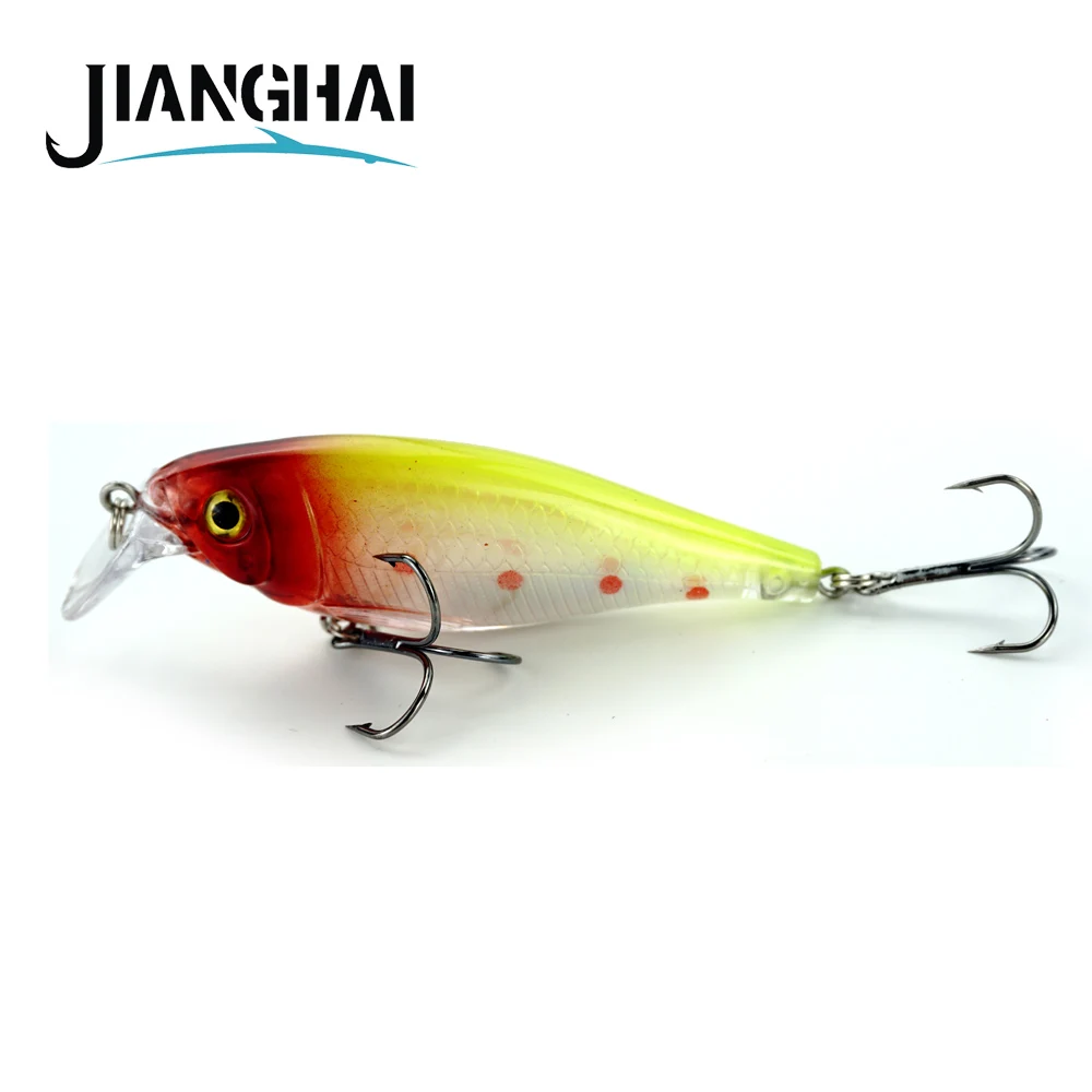 

Janghai Crankbait Fishing luer 90mm 12.7g Artificial Hard Crank Bait Fish Lures 3D Eye Wobblers Bass Luminous