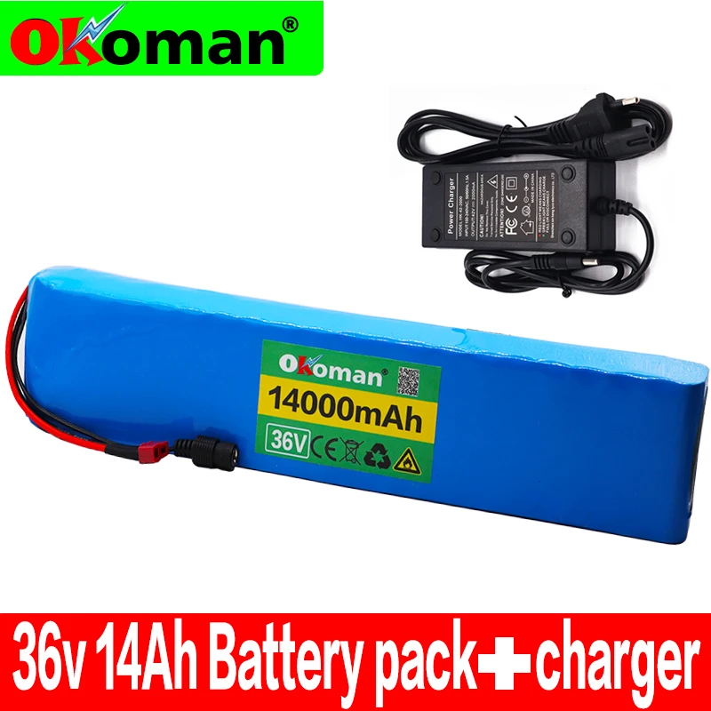 

10S4P 36V 14000mah 500w High Power Capacity 42v 14AH 18650 Lithium Battery Electric Motorcycle Bicycle Scooter with BMS +charger
