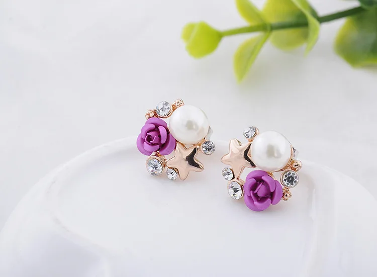 Серьги-клипсы женские серьги клипы Клипсы Серьги Цветок