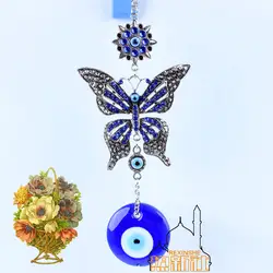 Турция Blue Eyes голубой бриллиант бабочка мусульманская Мира металлическая подвеска "Зло Jushi гобелены
