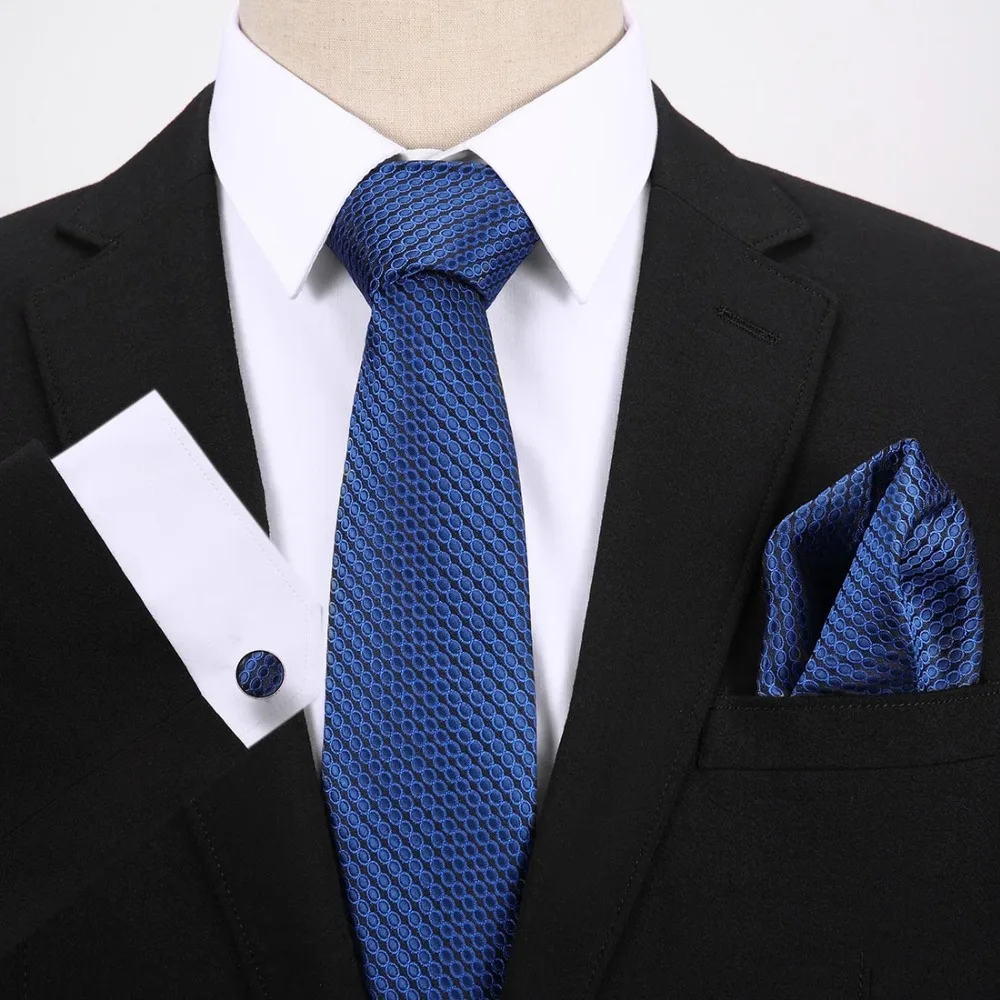 New Paisley Jacquard Woven Silk Mens Tie Handkerchief Set Neck Tie 7.5cm Paisley Ties for Men Suit Business Wedding party