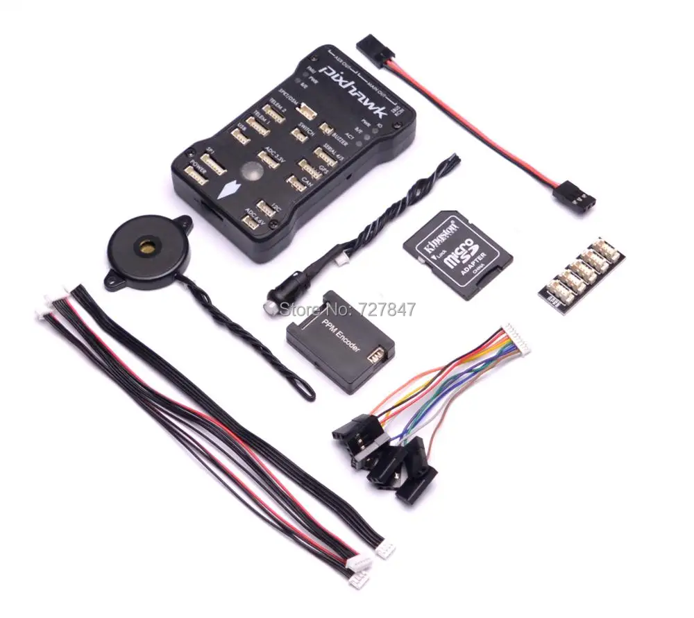 

New Arrival Pixhawk PX4 PIX 2.4.8 32 Bit Flight Controller Integrate PX4FMU PX4IO Safety Switch Buzzer 4G SD / PPM / I2C