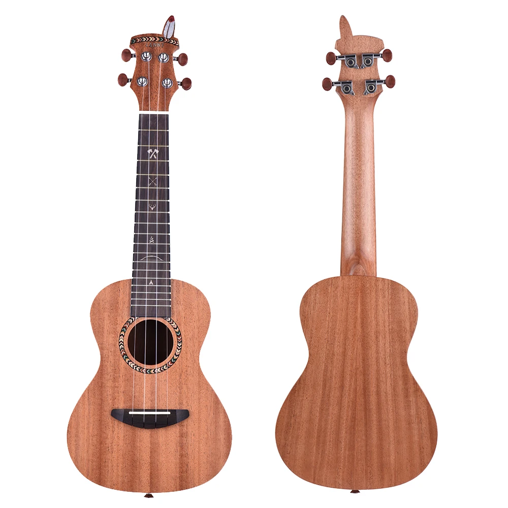 2" Акустическая деревянная миниатюрная гитара укулеле-сопрано фирмы Ukelele uke красного дерева углеродная нить с мягким сумкой строки ремень