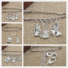 Sherlock inspired Sherlock Holmes themed charm kilt pin brooch 38mm