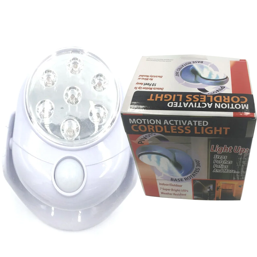 LED Детская безопасность свет 360 градусов вращения indoor/открытый торчат белый свет