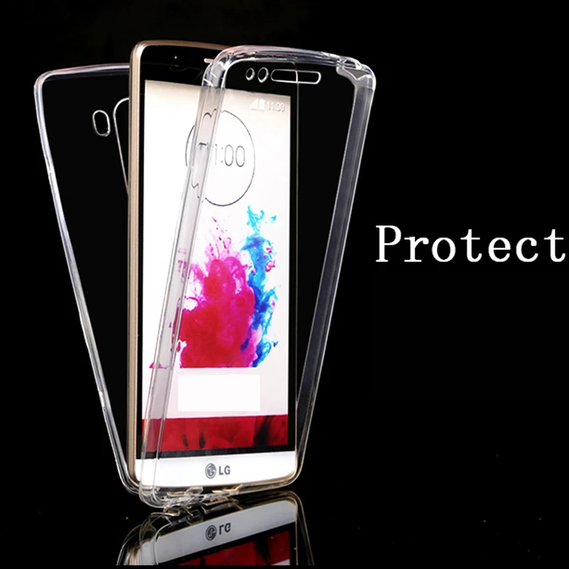 Touchable 360 Full Protective Clear TPU Cover For LG G3 G4 Ultra Thin Soft Phone Case G5 G6 Front Back |