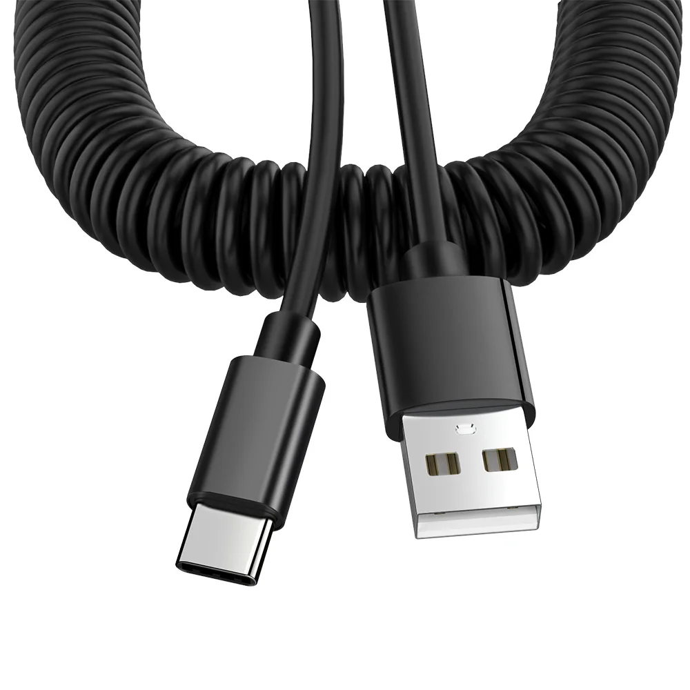 Выдвижной пружинный кабель micro usb type C для зарядки iPhone 7 Plus IOS 9 10 11 кабель USB для синхронизации данных и зарядки для Xiaomi huawei