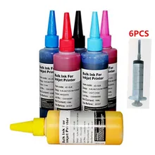 Hisaint 6x100 мл цвет бутылки струйный картридж набор для заправки hp для Canon для Epson для принтера Brother