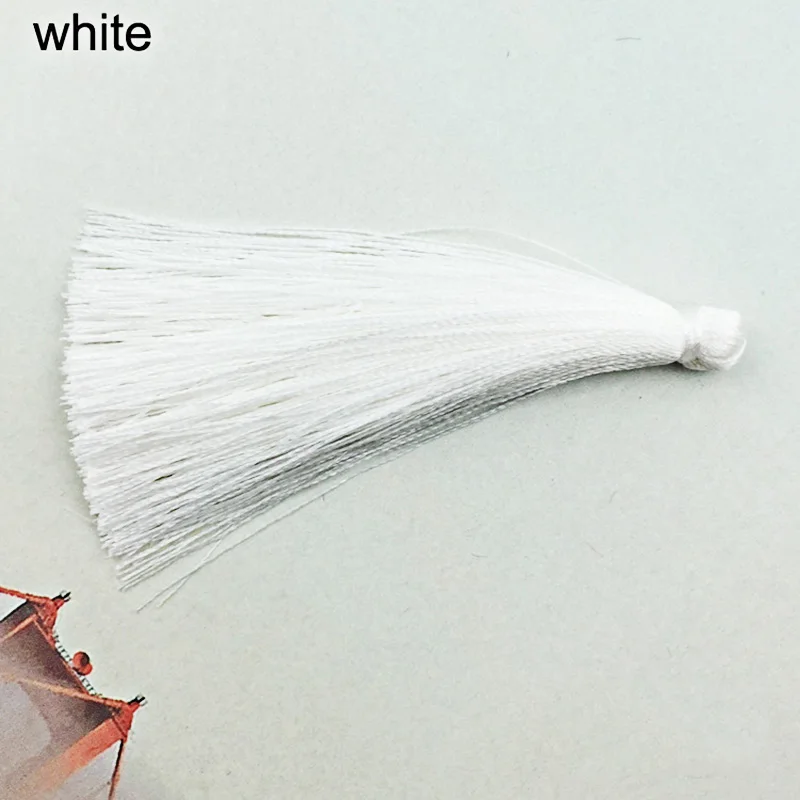 19 white 5 шт./лот, 65 мм, шелковая кисточка, бахрома, шитье, Банг, кисточка, отделка штора ручной работы, кисточка для рукоделия, ювелирных изделий, сделай сам, Прививка - Цвет: 19 white