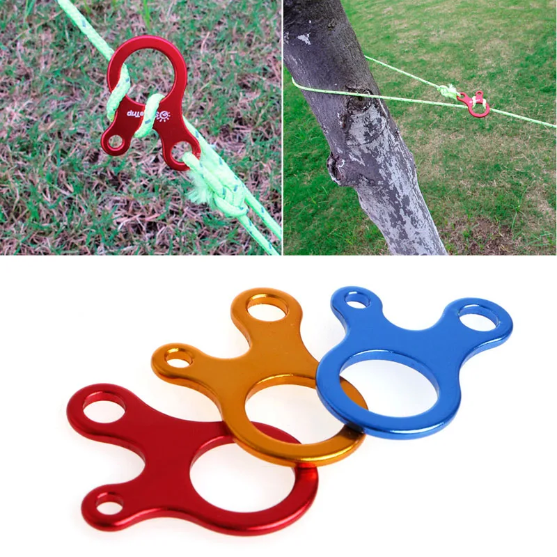 

Quick Knot Tent Wind Rope Buckle 3 hole Antislip Camping Hiking Tightening Hook Wind Rope Buckles