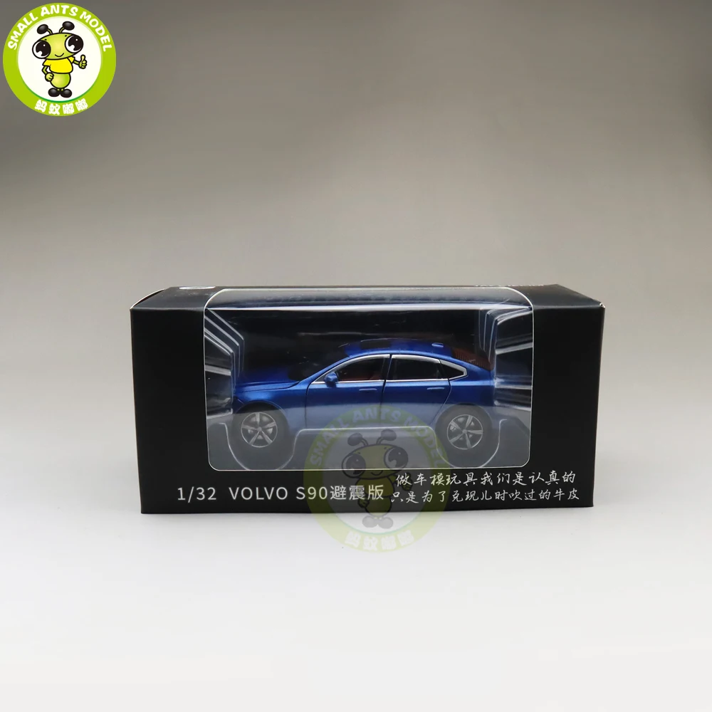 1/32 JACKIEKIM Volvo S90 амортизация версия литой модельный автомобиль игрушки для детей Подарки для мальчиков девочек - Цвет: Blue(with box)