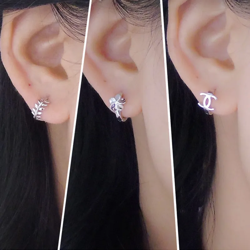 Серьги из серебра 925 пробы Bauhinia с буквенным принтом женские серьги стерлингового