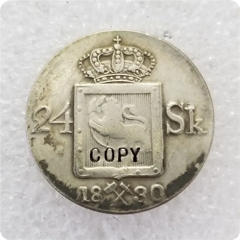 1825-1836 Норвегия 24 скиллинга копия монет - Цвет: 1830