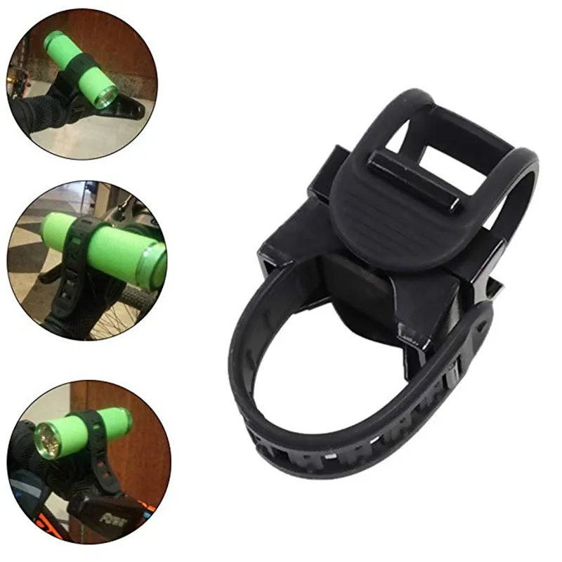 

Universal Bicycle Flashlight Holder Mount 360 Degree Adjustable Rubber Straps Bike LED Flashlight Torch Clamp Clip Bracket