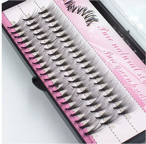 

Natural Individual Eye Lashes Extension Soft 60 Bundles False Eyelashes Extensions Black 8//10/12mm Strip Lash