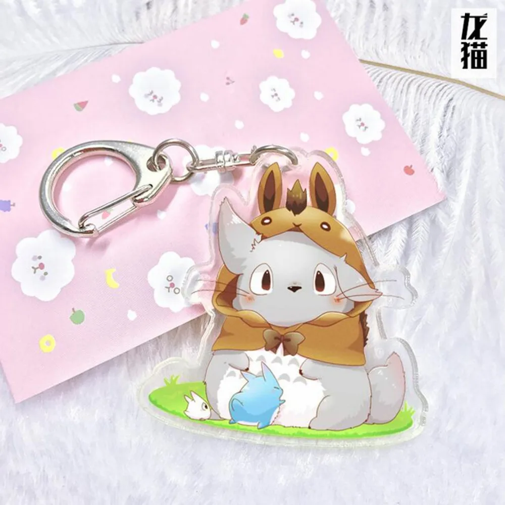 

My Neighbor Totoro Acrylic keychain Hatsune Miku himono onna ANOHANA Pendants Keyring Cosplay Kagami Taiga Hyuga Junpei Llavero