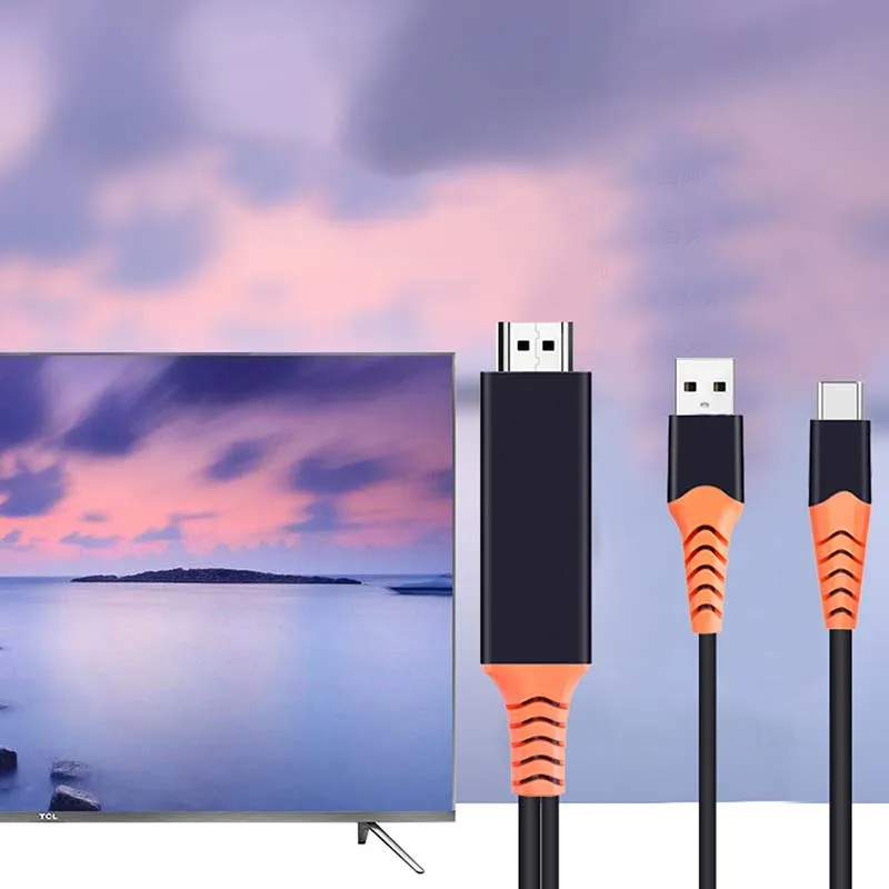 1.8M 4K USB 3.1 Type-c to HDMI-compatible Cable Type C To HDTV Adapter For Samsung Galaxy S9 S8 Note 9 8 | Электроника