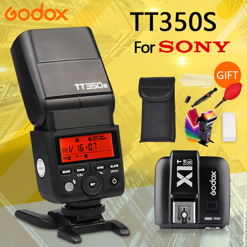 

Godox TT350S 2.4G 1/8000s TTL GN36 Wireless Speedlite Flash light with X1T-S Flash Trigger Transmitter for So*y A7 A7R A7S A7 II