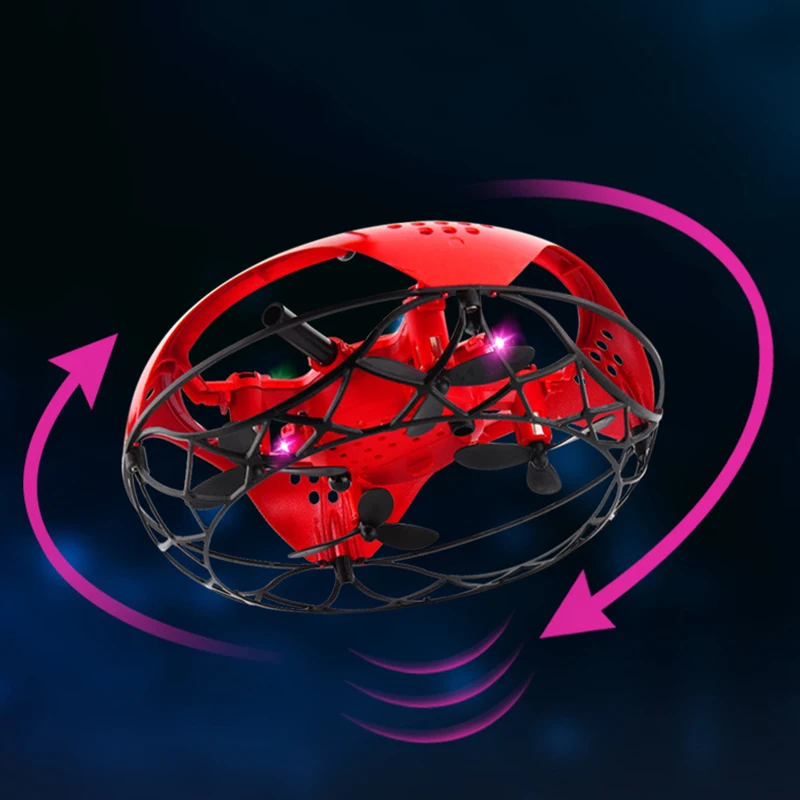 Мини беспилотный Летающий вертолет НЛО дрона с дистанционным управлением ручной зондирования беспилотный летательный аппарат с 6 светодиодный свет электронный Квадрокоптер flayaball игрушки для детей