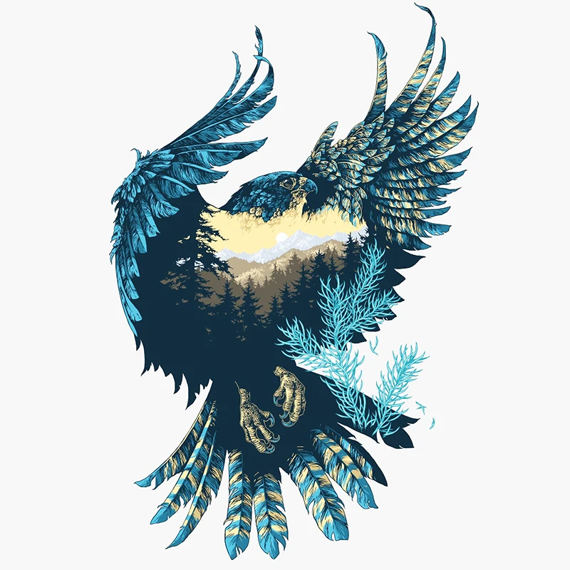 Diy Diamond Lukisan Hewan Fantasi Eagle 3d Square Diamond