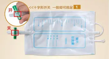 

1000ml/2000ml urine bags Urinary accessories with cross switch drainage pack bag