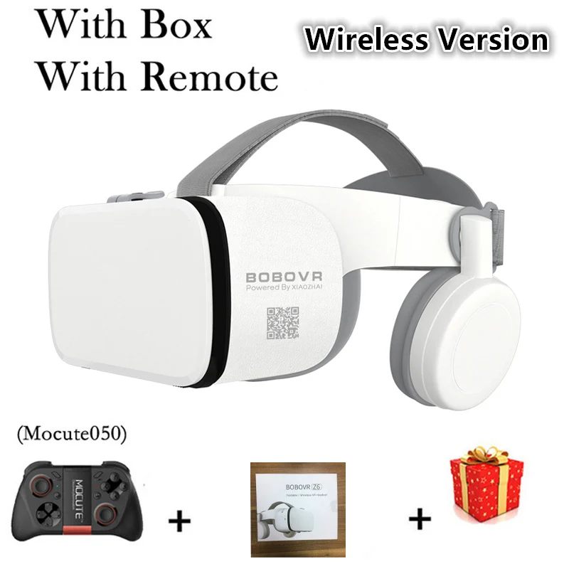 Bobo VR Bobovr Z6 стерео веар вр виар шлем 3D видео очки виртуальной реальности для iPhone Android смартфонов смартфона 3 D VR умные игр смарт дополненной телефона комплект видеоочки с экраном контролерами дополненная - Цвет: With Box 050 Remote