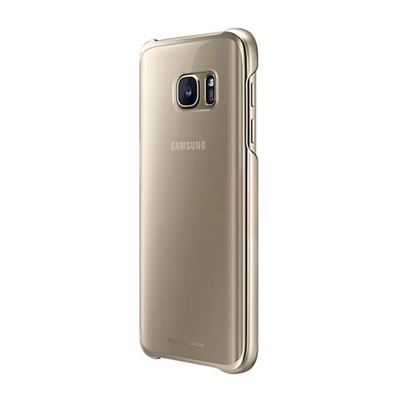 samsung прозрачный защитный чехол для телефона samsung GALAXY S7 G9300 S7 Edge G9350 ультра тонкий защитный чехол - Цвет: Gold