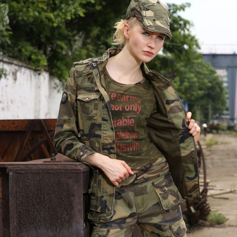 Женская камуфляжная куртка на молнии с воротником стойкой|brand women jacket|fashion jacketwomen